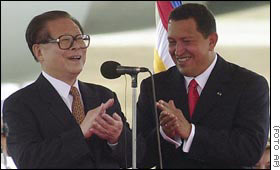 Цзян Цзэминь и президент Венесуэлы Уго Чавес