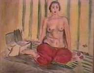 Odalisca con pantalуn rojo, realizada por Henri Matisse