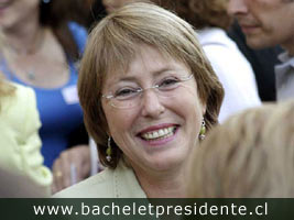 Michele Bachelet  (Photo from http://www.bacheletpresidente.cl)
