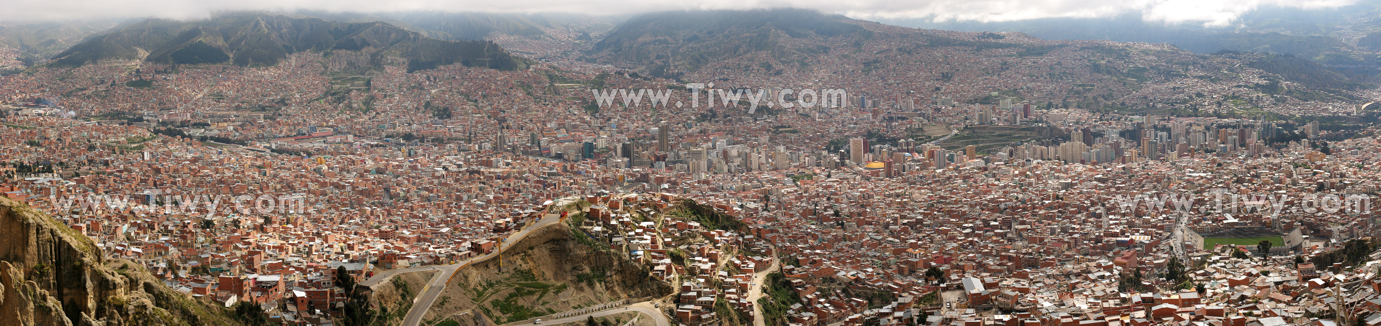 Panorama of the central part of La Paz