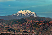 Montaña nevada Illimani, La Paz, Bolivia