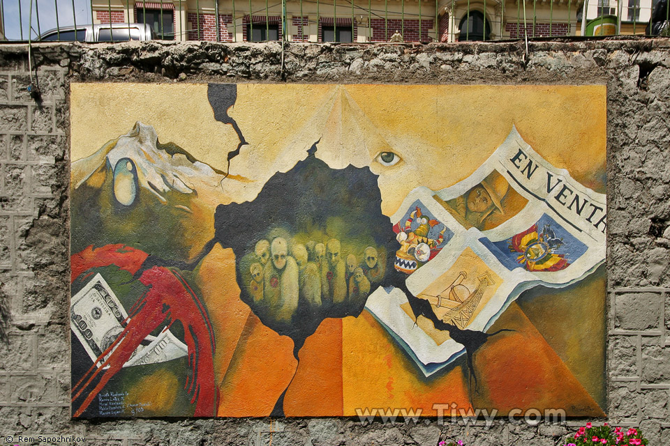 Wall painting on the Arce street
