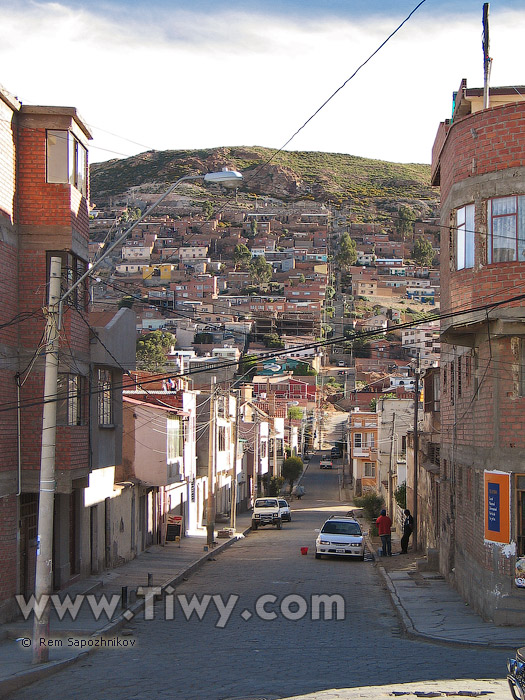 Una de las calles de Oruro