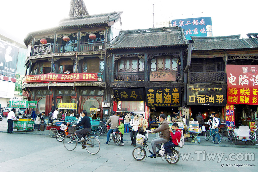 En una de las calles de Kaifeng