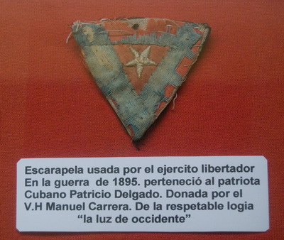  Objeto en exposicin del museo de la Gran Logia en La Habana.