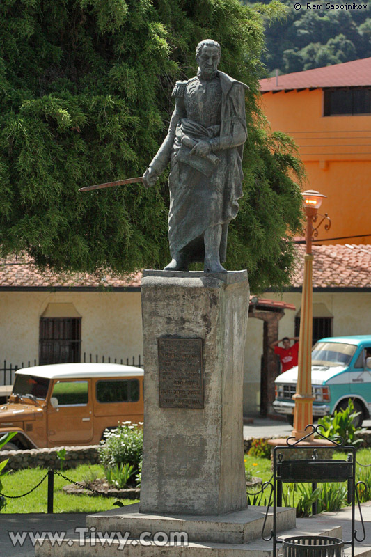 Monument to Simon Bolivar at Santo Domingo, Merida state, Venezuela