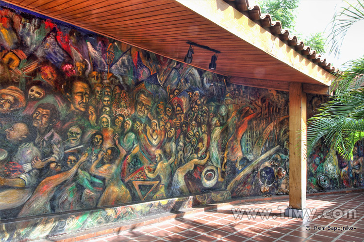 El mural "Los Puertos y el Petrleo" - Gabriel Bracho