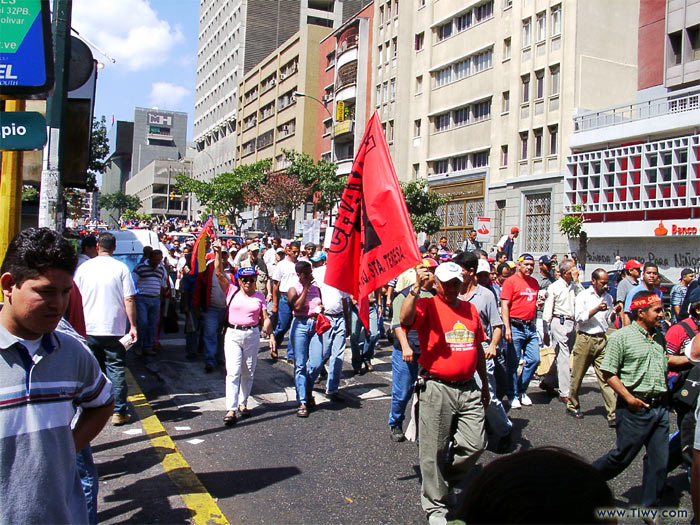 The mass demonstration of Fifth Republic Movement (Movimiento Quinta Republica)