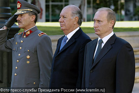 Президенты России и Чили Владимир Путин и Рикардо Лагос (Фото пресс-службы Президента России, www.kremlin.ru)