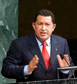Discurso del Presidente Ch&aacute;vez en la ONU (Foto desde Aporrea.org)