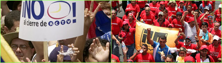Противники и сторонники боливарианского правительства. (Фото: www.telesurtv.net)