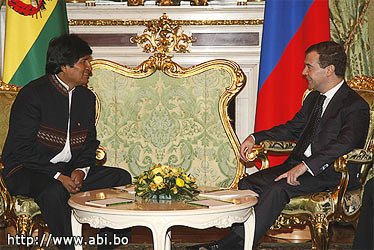 Исторический визит президента Боливии Эво Моралеса в Россию (Фото с сайта http://abi.bo)