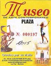 Boleto del Museo de Arte Contemporáneo