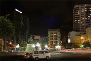 La Plaza del Estudiante (Square of Student) at night