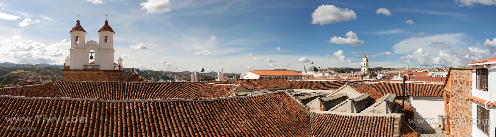 Romantic view form the roof of Hostal de su Merced