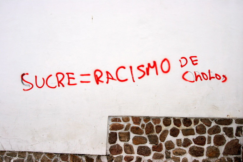 Sucre = racismo de cholos