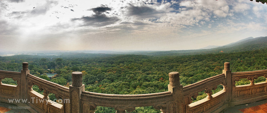 Vista desde la parte superior de Pagoda Linggu