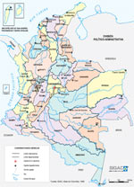 Карта Колумбии с сайта www.presidencia.gov.co