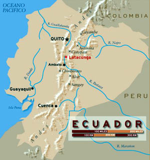карта Эквадор