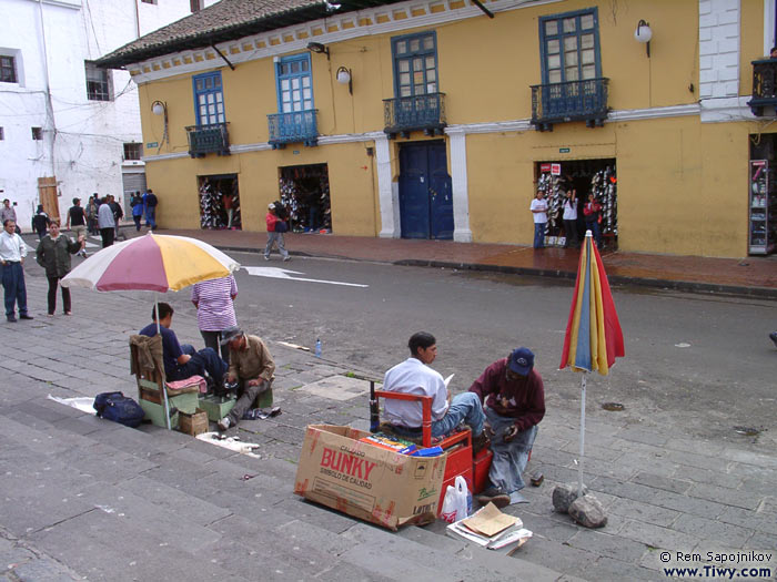 Shoe cleaners on San Francisco Square