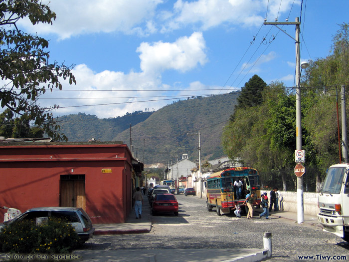 Bus terminal in Antigua