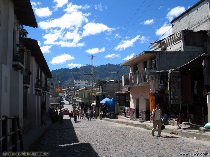 At the streets of Chichicastenango aloof from the market trading.
