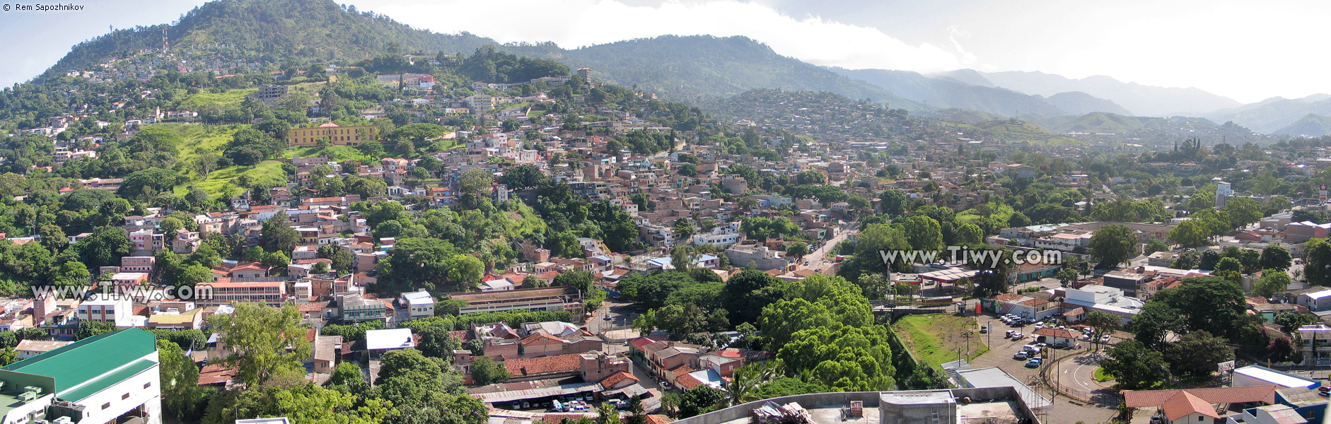 View of Tegucigalpa from the balcony of «Plaza Libertador» hotel