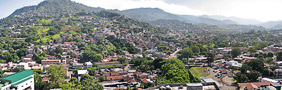 View of Tegucigalpa from the balcony of «Plaza Libertador» hotel.