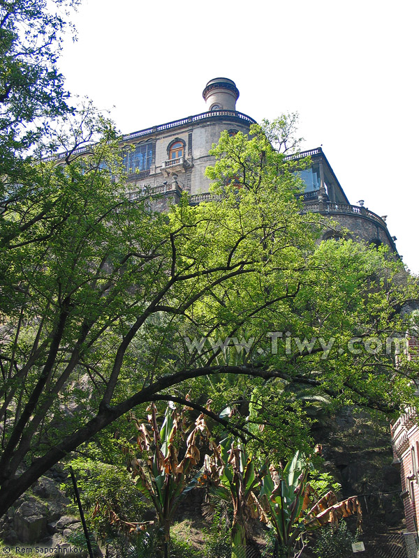 Chapultepec castle is situated on a high hill
