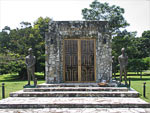 Mausoleum of Omar Torrijos in the deserted park of Amador district