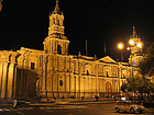 Main Cathedral of Arequipa at night