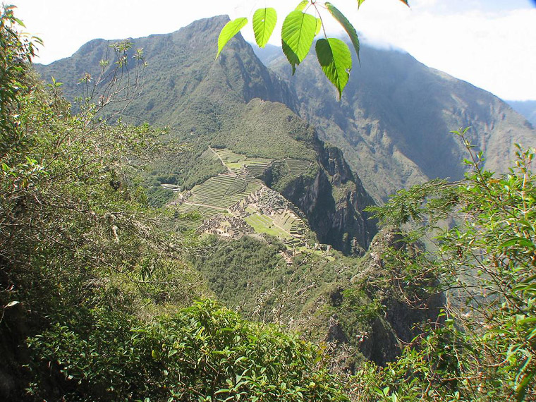 From above Machu Picchu looks like this
