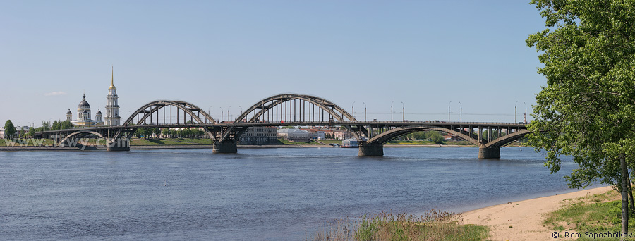 Rybinsk bridge over the Volga river