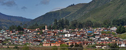 Panoramic view of town Santo Domingo, Merida, Venezuela