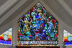 Stained-glass windows with the image of Jose Gregorio